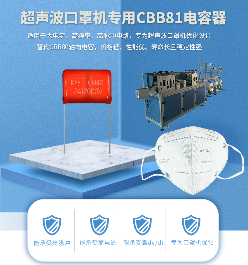 科雅電子推出的口罩機專用CBB81電容受市場熱捧